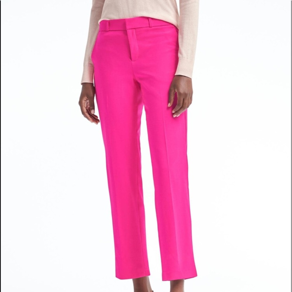 Banana Republic pink lightweight slacks/Avery cut